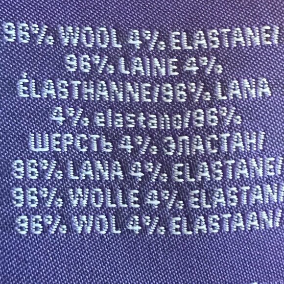 Ralph Lauren Purple Label Navy Cropped Length Pants Wool Stretch Size 8 Women's - Picture 10 of 10